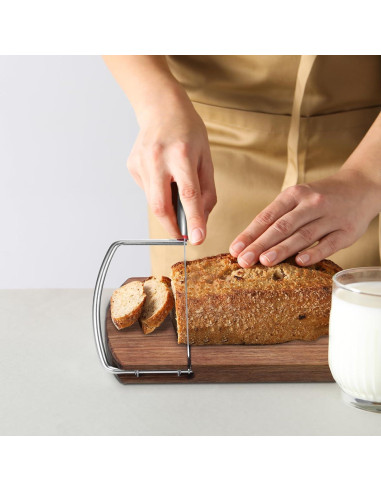 Cortador de Queso de Madera Qiuruoo 23.3 cm Acero Inoxidable