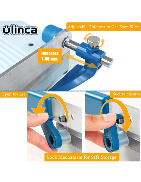 Cortador de Queso Ajustable QD-08 con Tabla y Seguridad