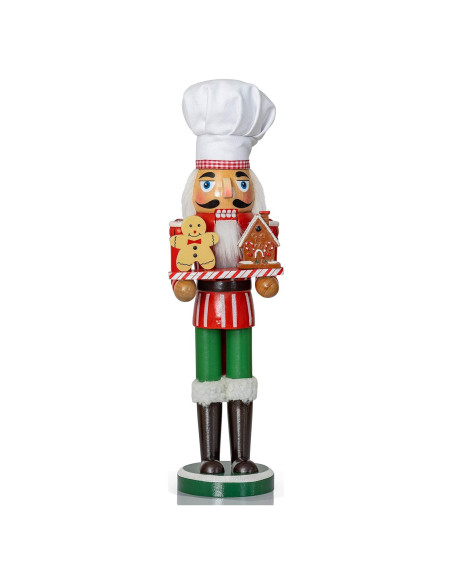 Figura Nutcracker Chef Ornativity 38.1 cm Decoración Navideña