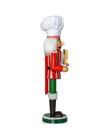Figura Nutcracker Chef Ornativity 38.1 cm Decoración Navideña