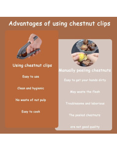 Cortador de Castañas MayFancy 2 Piezas Acero Inoxidable 304 2