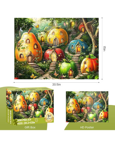 Rompecabezas de 300 Piezas DAGIRT Casa de Frutas 52.1x38.1 cm