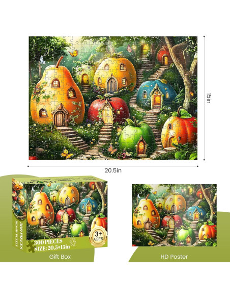 Rompecabezas de 300 Piezas DAGIRT Casa de Frutas 52.1x38.1 cm