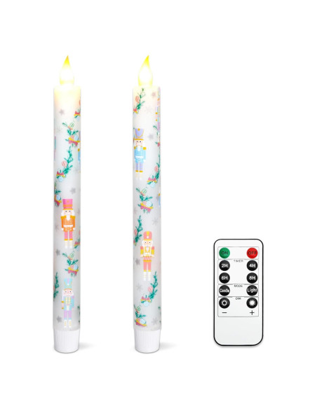 Juego de 2 Velas LED de Cera Sin Llama Meltone con Control Remoto