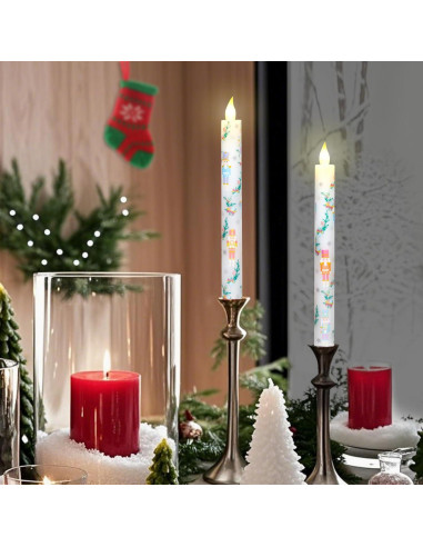 Juego de 2 Velas LED de Cera Sin Llama Meltone con Control Remoto