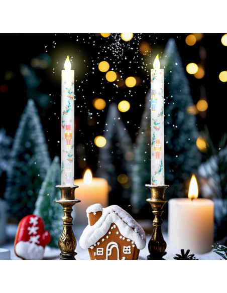 Juego de 2 Velas LED de Cera Sin Llama Meltone con Control Remoto