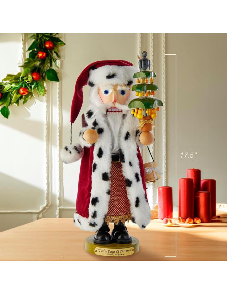Nuez Musical Steinbach 12 Días de Navidad Santa 44.5 cm