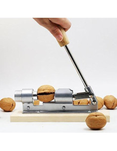 Cascanueces de Pecan Artcome con Base de Madera y 4 Picos 2