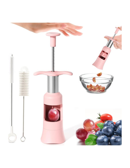 Cortador de Uvas PIUGERU Rosa Coral 30mm con Cepillos