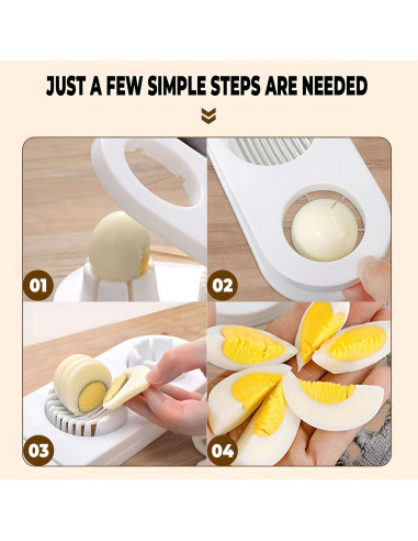 Cortador de Huevos 2 en 1 GJV - Acero Inoxidable, Manual