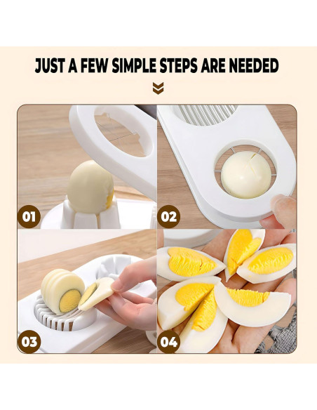 Cortador de Huevos 2 en 1 GJV - Acero Inoxidable, Manual