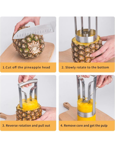 Corer de Piña Grande Shoxil de Acero Inoxidable 9.91 cm