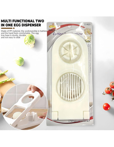 Cortador de Huevos 2 en 1 GJV - Acero Inoxidable, Manual