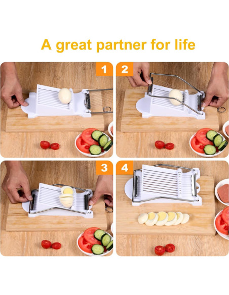 Cortador de Carne y Huevos Dulcicasa - 10 Alambres Acero Inoxidable