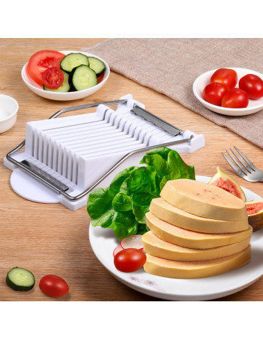 Cortador de Carne y Huevos Dulcicasa - 10 Alambres Acero Inoxidable