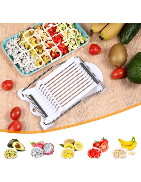 Cortador de Carne y Huevos Dulcicasa - 10 Alambres Acero Inoxidable