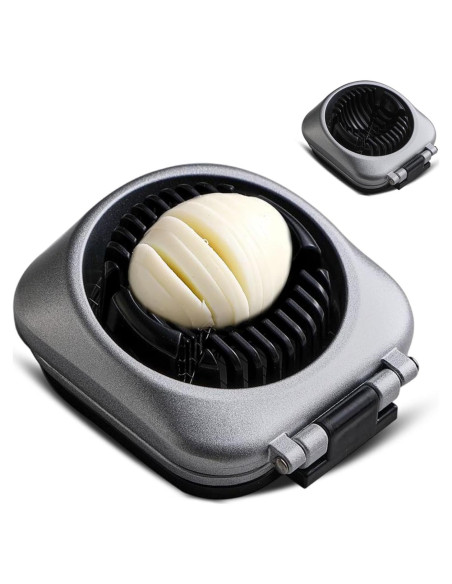 Cortador de Huevos Multifuncional EAZHOP Acero Inoxidable Plata