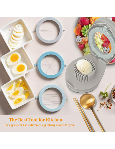 Cortador de Huevos 3 en 1 BEIGEMEI Acero Inoxidable Multifuncional