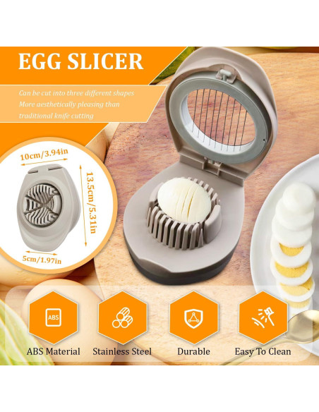 Cortador de Huevos 3 en 1 BEIGEMEI Acero Inoxidable Multifuncional