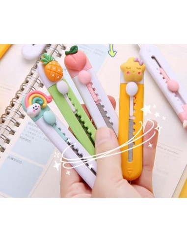 Cortador de Cajas Retráctil Junfamilee Verde 9g para Manualidades