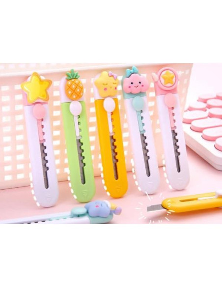 Cortador de Cajas Retráctil Junfamilee Verde 9g para Manualidades Cortador de Cajas Retráctil Junfamilee Verde 9g para Manualidades