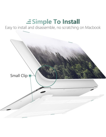 Funda DONGKE para MacBook Air 13.3" 2021-2018 Bosque