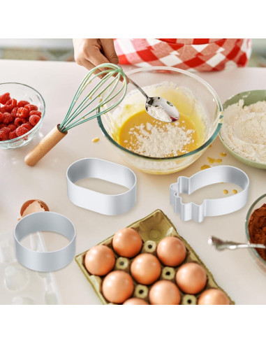 Juego de Cortadores de Galletas uxcell 26 Piezas Aluminio Ovalado y Piña