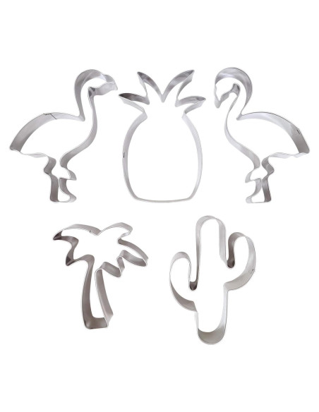 Conjunto de 5 cortadores de galletas Honbay tropicales