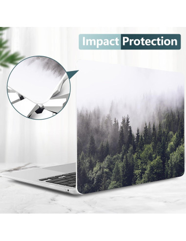 Funda DONGKE para MacBook Air 13.3" 2021-2018 Bosque
