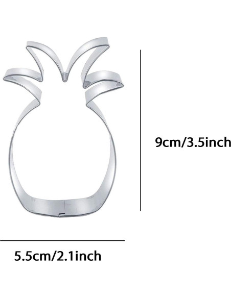 Cortador de Galletas Piña ZDYWY Acero Inoxidable Antiadherente