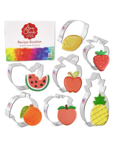Set de Cortadores de Galletas de Frutas Ann Clark 7 Piezas