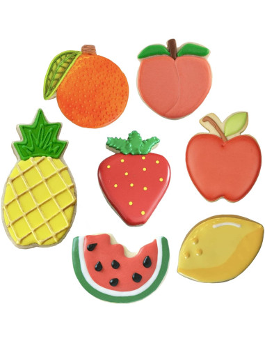 Set de Cortadores de Galletas de Frutas Ann Clark 7 Piezas
