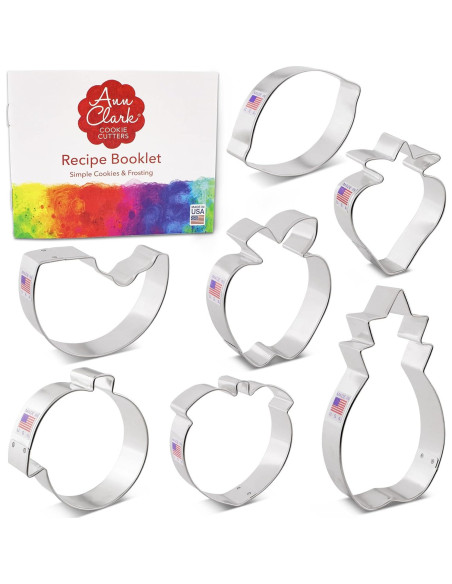 Set de Cortadores de Galletas de Frutas Ann Clark 7 Piezas