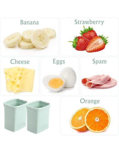 Cortador de Frutas Luxshiny Verde - Acero Inoxidable 2 Pcs