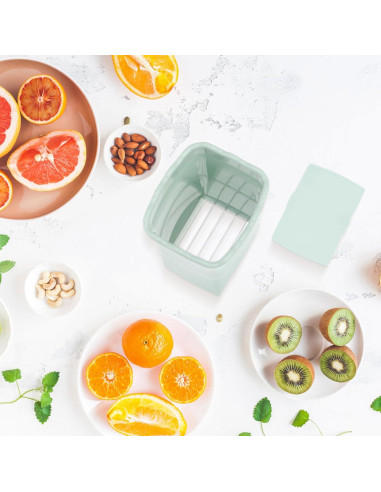 Cortador de Frutas Luxshiny Verde - Acero Inoxidable 2 Pcs