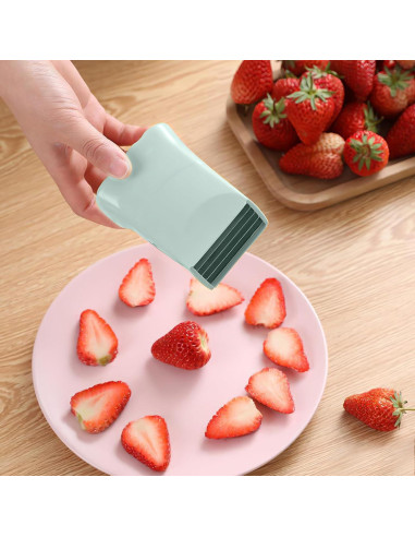 Cortador de Frutas Luxshiny Verde - Acero Inoxidable 2 Pcs