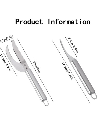 Juego de Herramientas de Acero Inoxidable Wjwumha para Camarones y Pescado