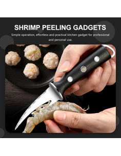 Limpiador de Camarones Luxshiny Acero Inoxidable 7.07cm 2