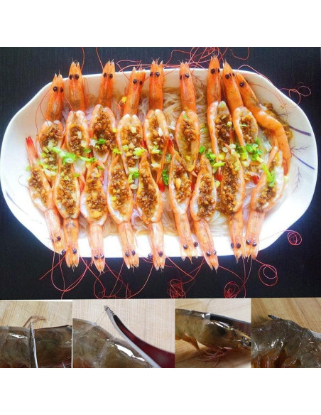 Juego de Pelador y Cuchillo para Camarones PLOOTA - Acero Inoxidable Juego de Pelador y Cuchillo para Camarones PLOOTA - Acero Inoxidable