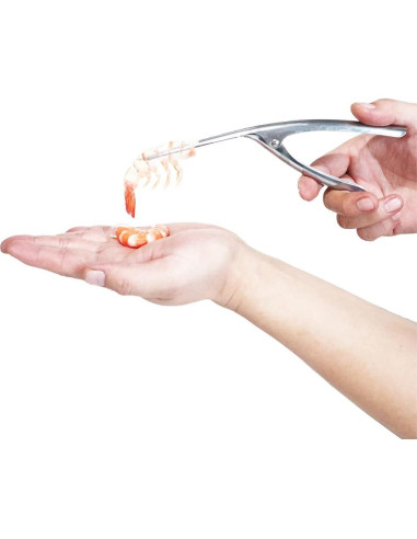 Juego de Pelador y Cuchillo para Camarones PLOOTA - Acero Inoxidable