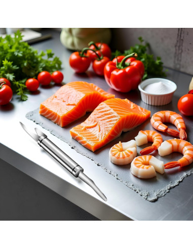 Cuchillo Multifuncional de Mariscos PurYupearl Acero Inoxidable