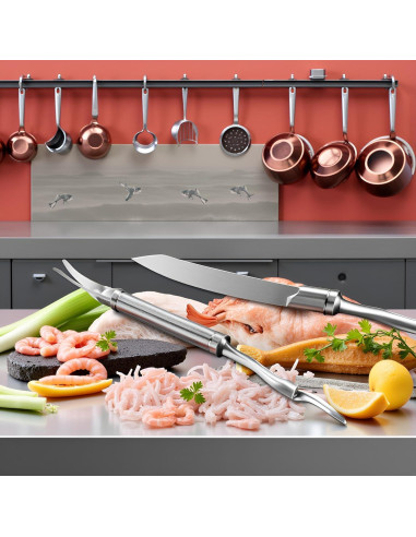Cuchillo Multifuncional de Mariscos PurYupearl Acero Inoxidable