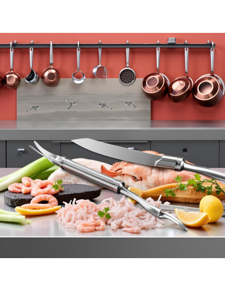 Cuchillo Multifuncional de Mariscos PurYupearl Acero Inoxidable
