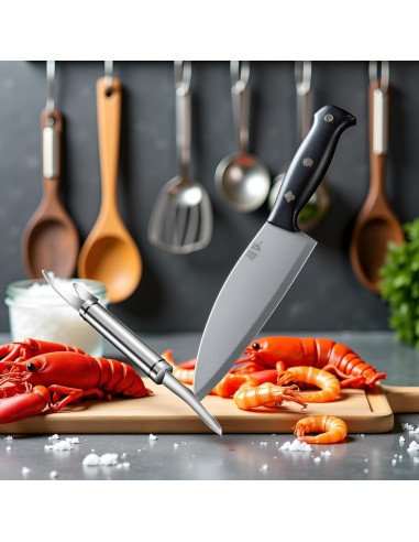 Cuchillo Multifuncional de Mariscos PurYupearl Acero Inoxidable