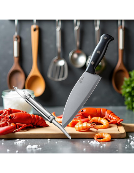 Cuchillo Multifuncional de Mariscos PurYupearl Acero Inoxidable