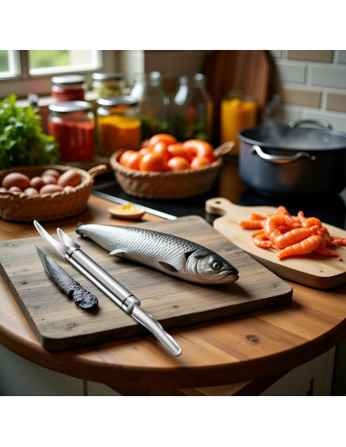 Cuchillo Multifuncional de Mariscos PurYupearl Acero Inoxidable