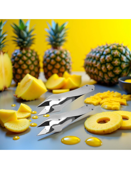 Juego de 2 Pinzas de Piña Htppzjr de Acero Inoxidable