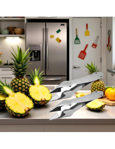 Juego de 2 Pinzas de Piña Htppzjr de Acero Inoxidable