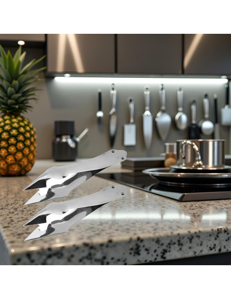 Juego de 2 Pinzas de Piña Htppzjr de Acero Inoxidable