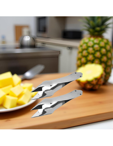 Juego de 2 Pinzas de Piña Htppzjr de Acero Inoxidable